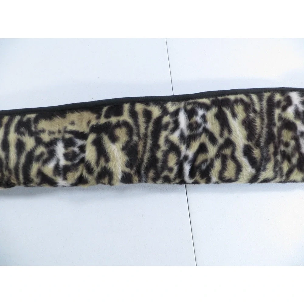 Vintage Leopard Print Fleece Orange Satin Lined Rifle Shotgun Sock Case Bag 48